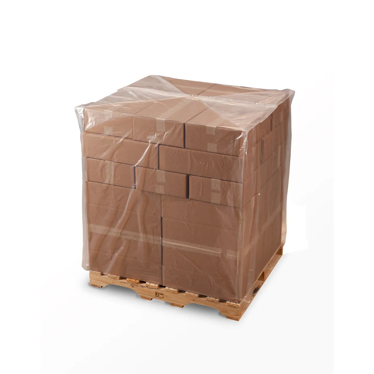 32" x 28" x 72" x 4 mil Clear Eco-Manufactured Plastic Pallet Top Covers (Roll of 55)