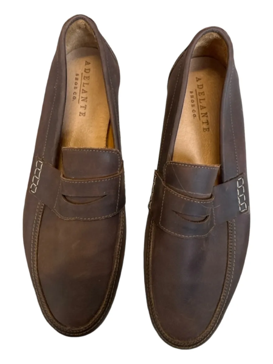 Adelante Shoe Size 9 New Brown Leather Men's Loafers