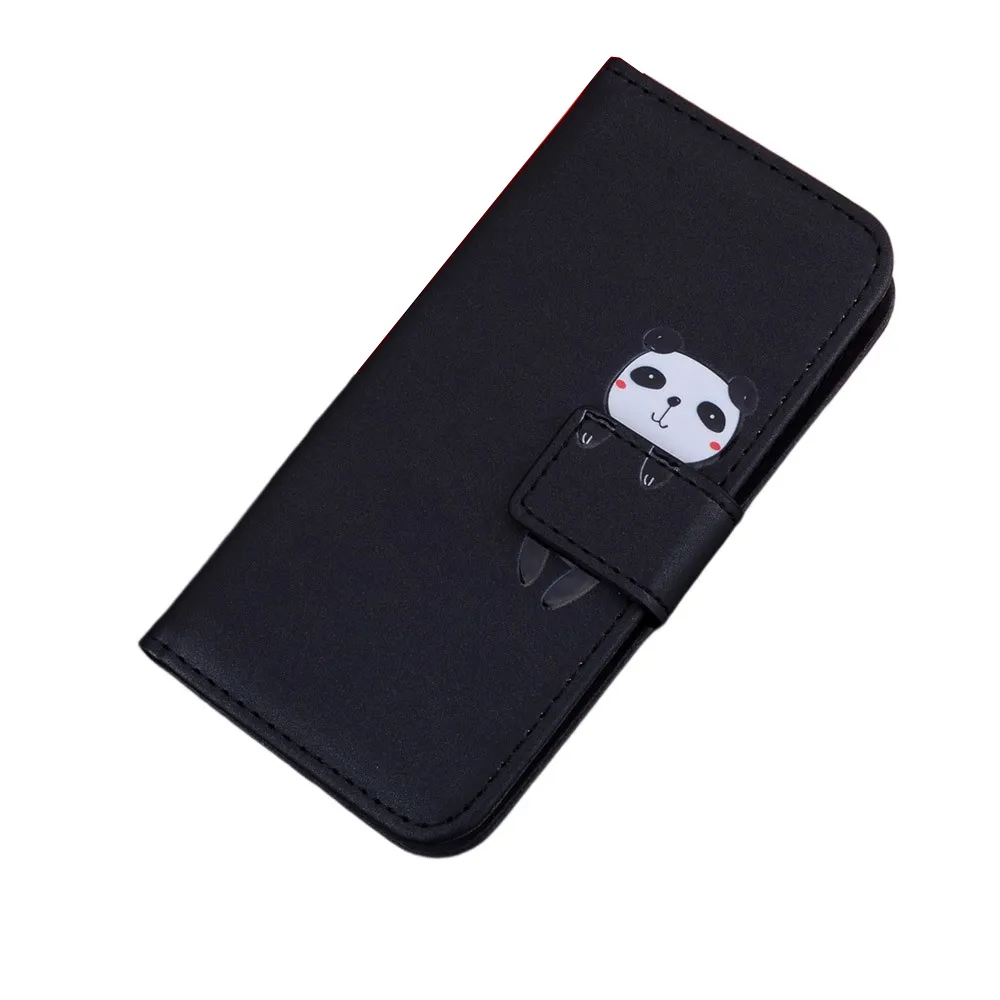 Anymob Huawei Black Leather Cases Flip Wallet Back Cover Phone Silicone Protection