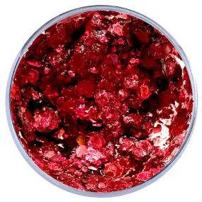 Biodegradable Glitter Gel - Holographic Red (Chunky Mix)