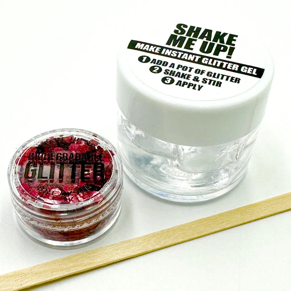 Biodegradable Glitter Gel - Holographic Red (Chunky Mix)