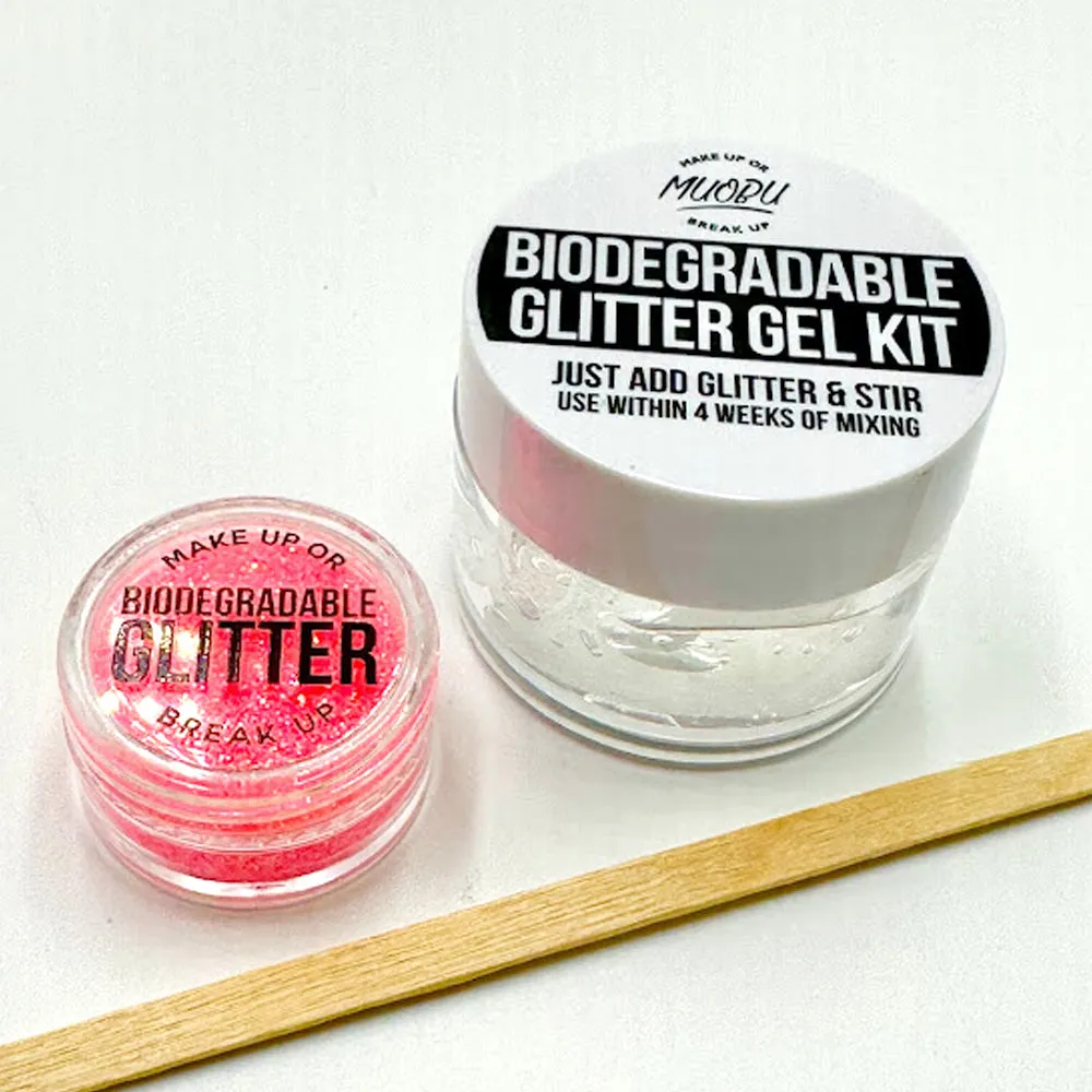 Biodegradable Glitter Gel - UV Coral Pink (Fine Glitter)