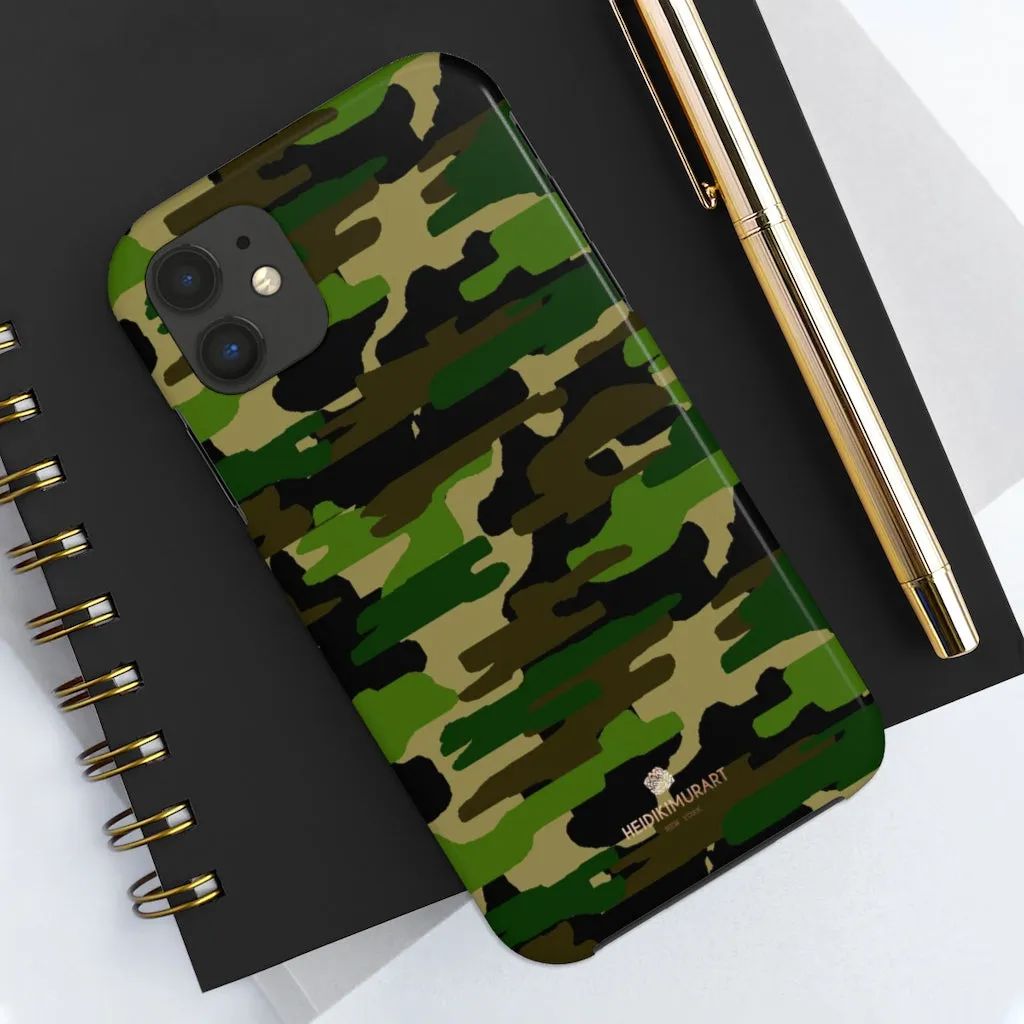 Classic Green Camo iPhone Case, Camouflage Case Mate Tough Samsung Galaxy Phone Cases