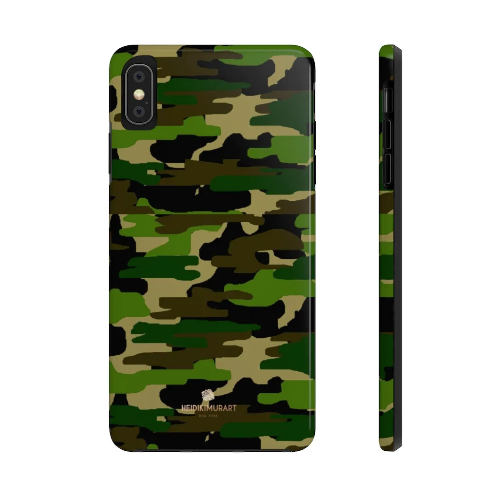Classic Green Camo iPhone Case, Camouflage Case Mate Tough Samsung Galaxy Phone Cases