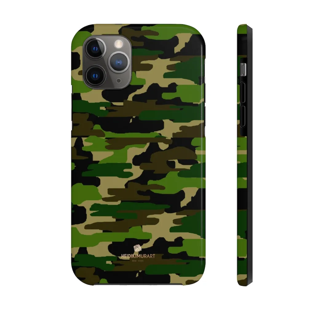 Classic Green Camo iPhone Case, Camouflage Case Mate Tough Samsung Galaxy Phone Cases