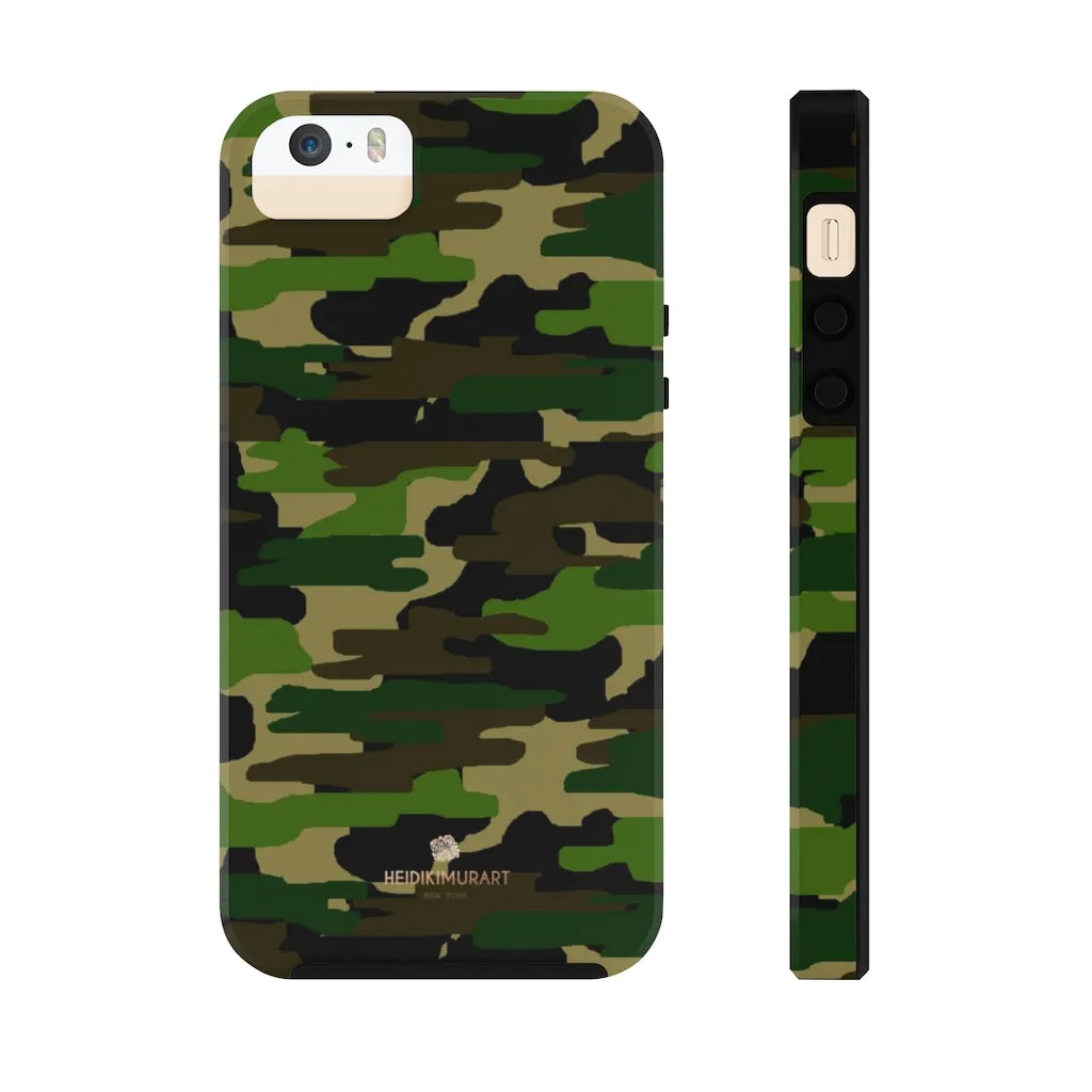Classic Green Camo iPhone Case, Camouflage Case Mate Tough Samsung Galaxy Phone Cases