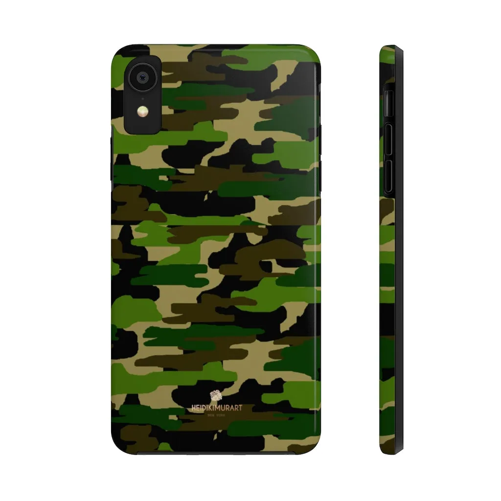 Classic Green Camo iPhone Case, Camouflage Case Mate Tough Samsung Galaxy Phone Cases