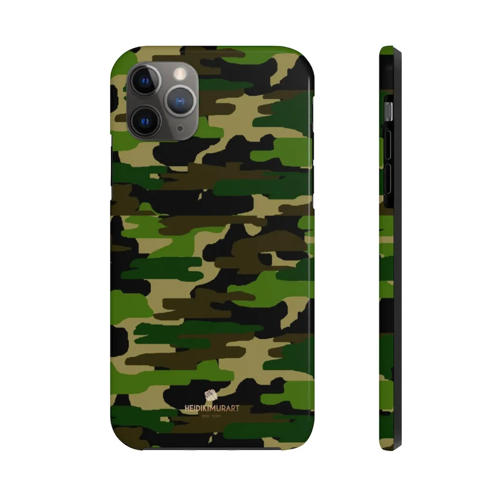 Classic Green Camo iPhone Case, Camouflage Case Mate Tough Samsung Galaxy Phone Cases