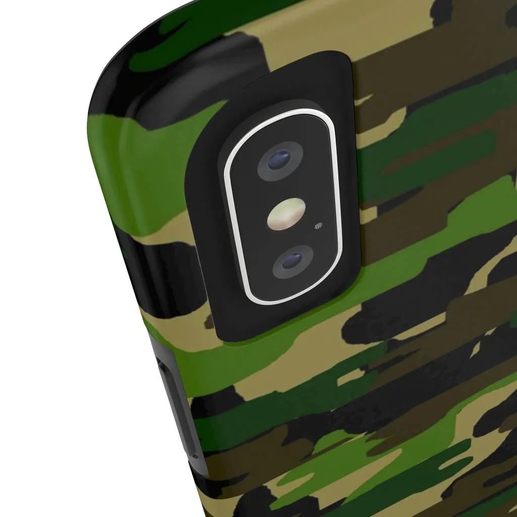 Classic Green Camo iPhone Case, Camouflage Case Mate Tough Samsung Galaxy Phone Cases