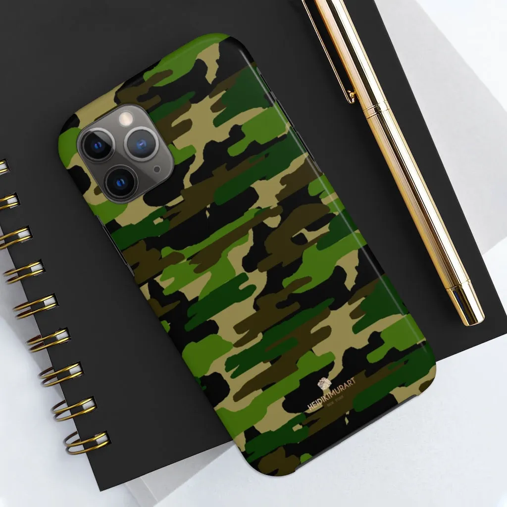 Classic Green Camo iPhone Case, Camouflage Case Mate Tough Samsung Galaxy Phone Cases