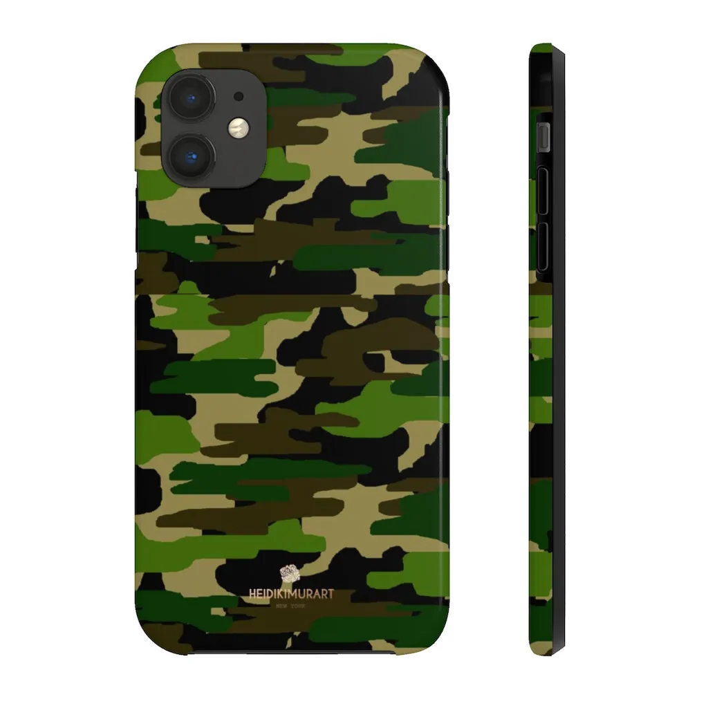 Classic Green Camo iPhone Case, Camouflage Case Mate Tough Samsung Galaxy Phone Cases