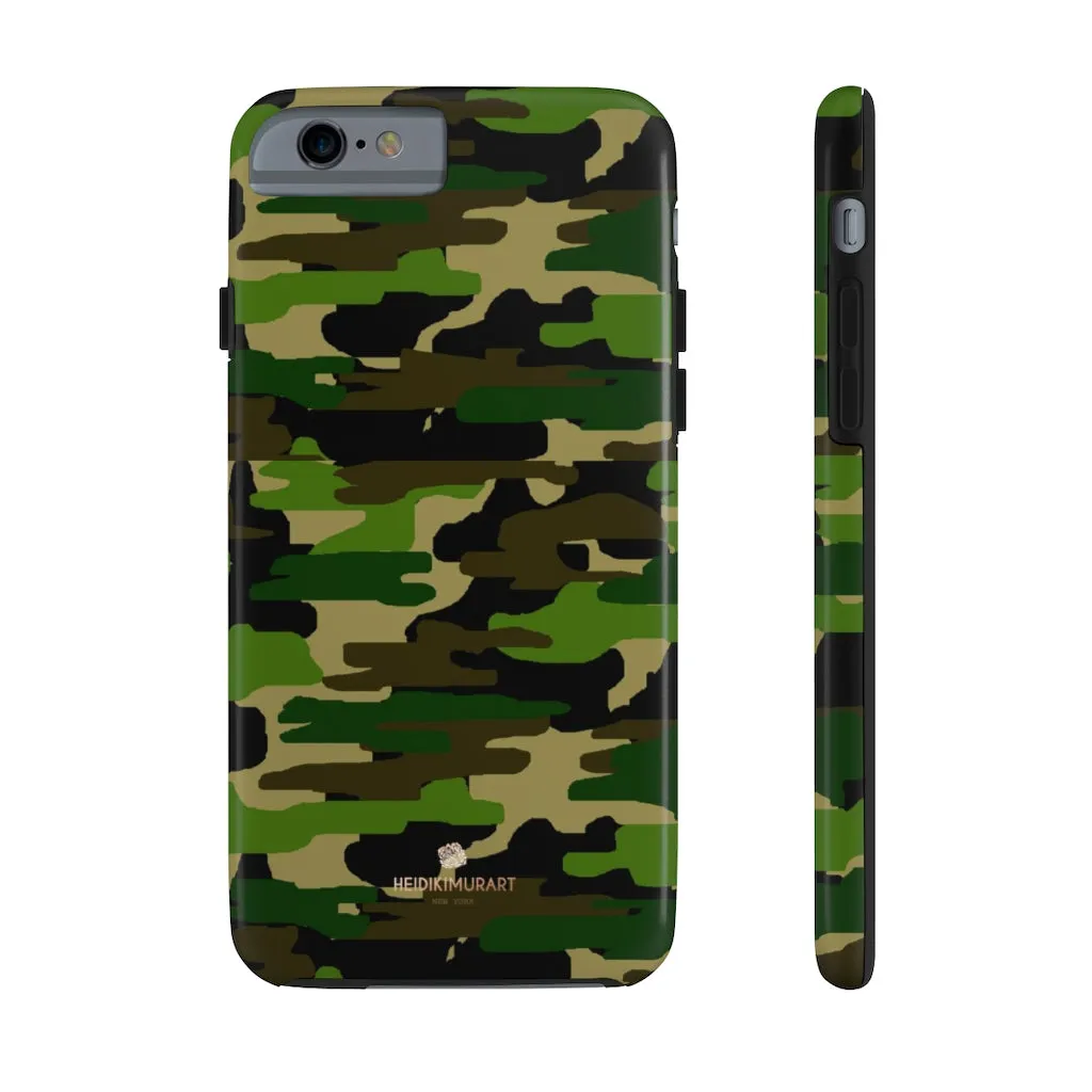 Classic Green Camo iPhone Case, Camouflage Case Mate Tough Samsung Galaxy Phone Cases