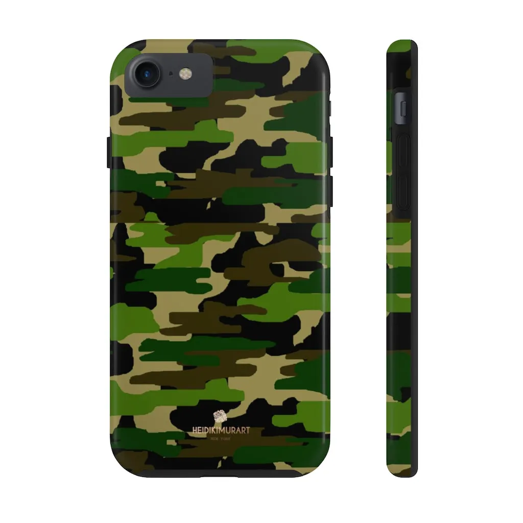 Classic Green Camo iPhone Case, Camouflage Case Mate Tough Samsung Galaxy Phone Cases