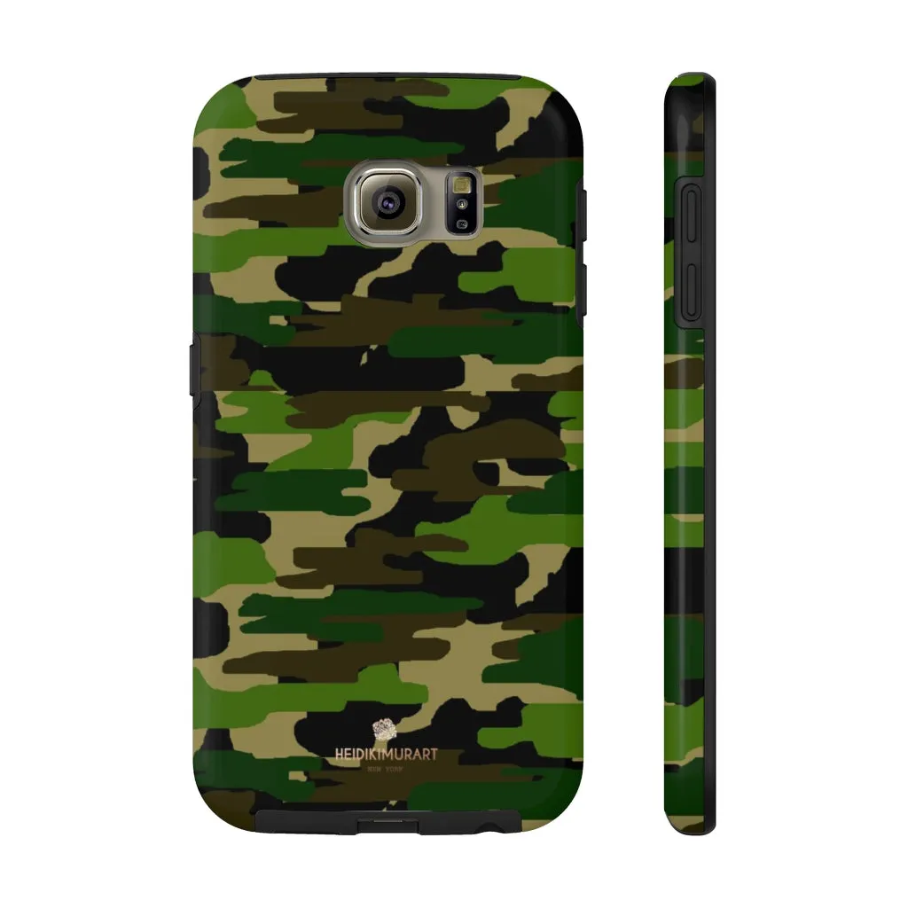 Classic Green Camo iPhone Case, Camouflage Case Mate Tough Samsung Galaxy Phone Cases