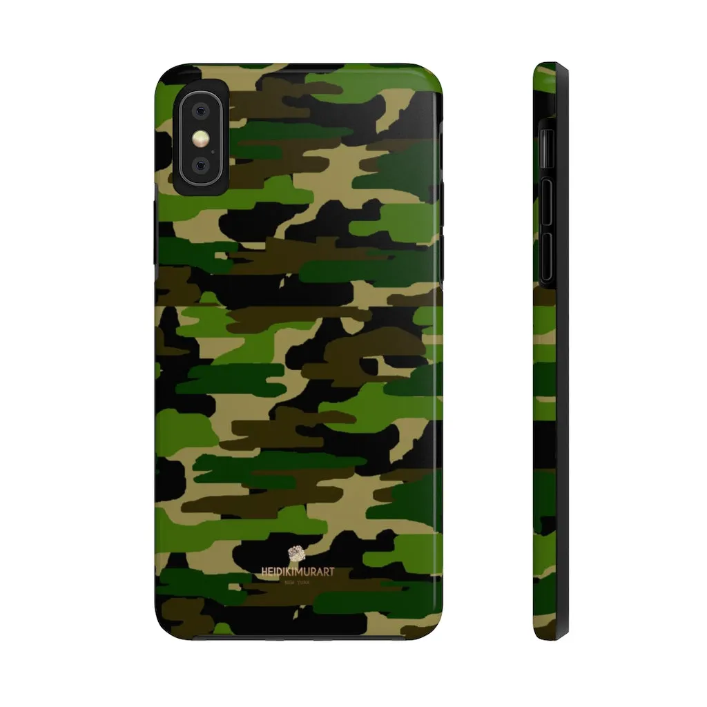 Classic Green Camo iPhone Case, Camouflage Case Mate Tough Samsung Galaxy Phone Cases