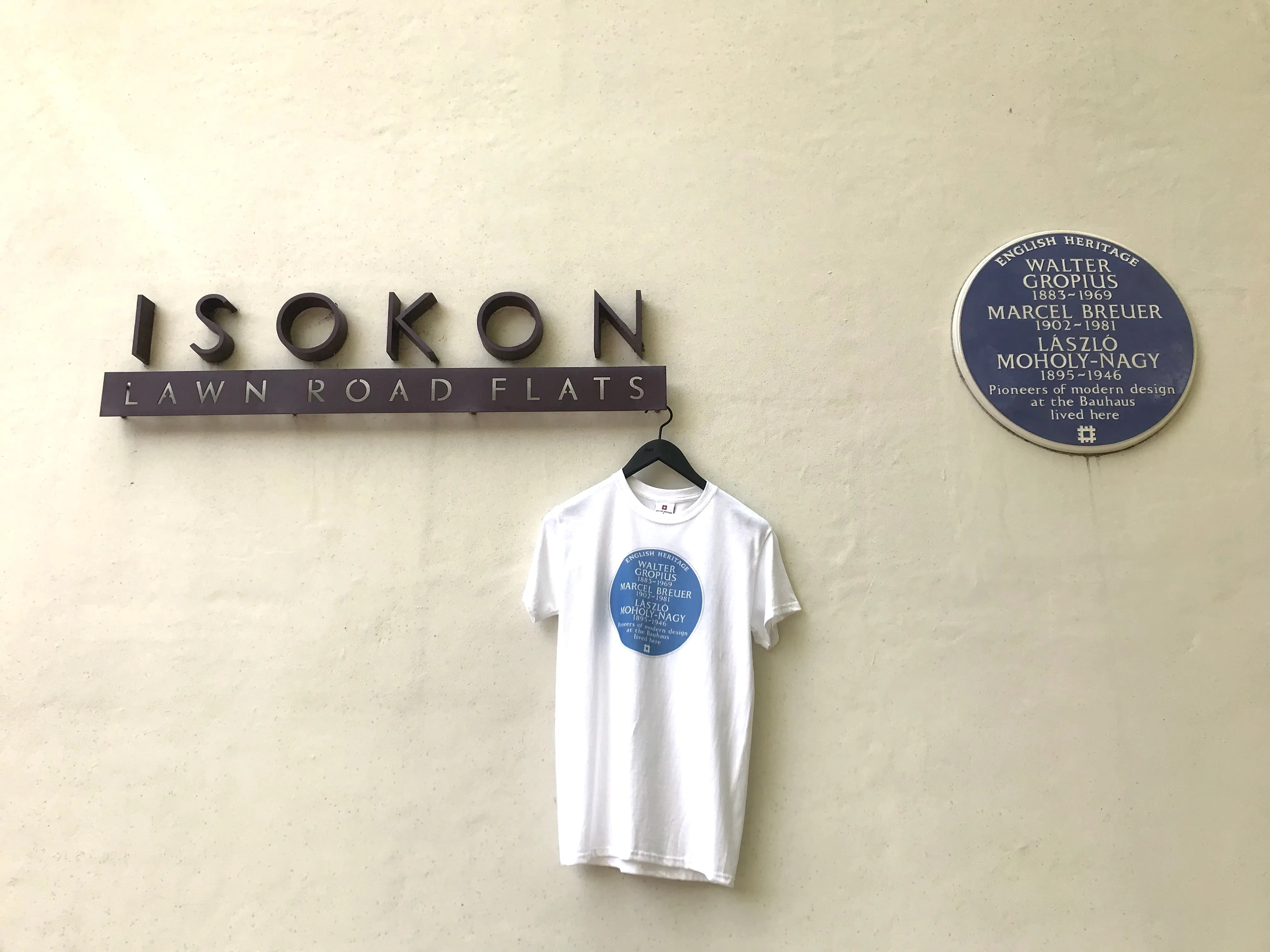 English Heritage blue plaque Bauhaus T-shirt