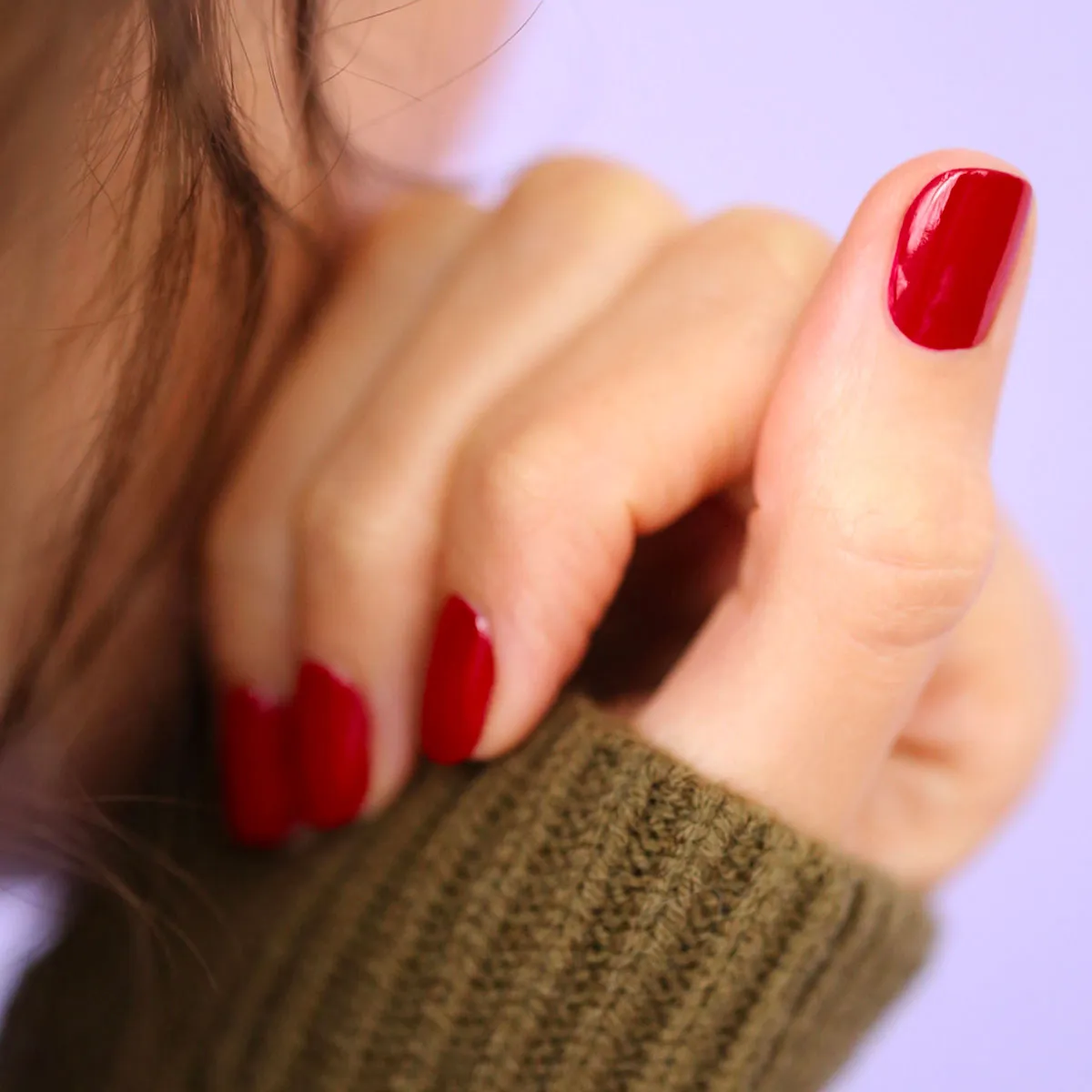 Green Nail Polish - Red Cherry