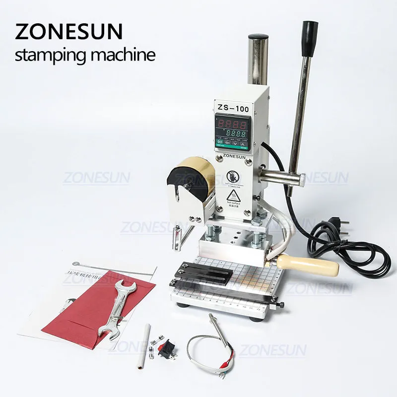 Hot Foil Stamping Machine Manual Bronzing Machine for PVC Card leather and paper stamping machine