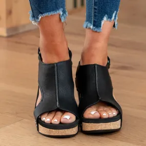 hulianfu Casual Patchwork Opend Wedges Shoes