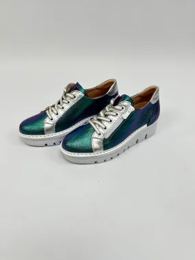 JOSE SAENZ Green & Purple Iridescent Trainers