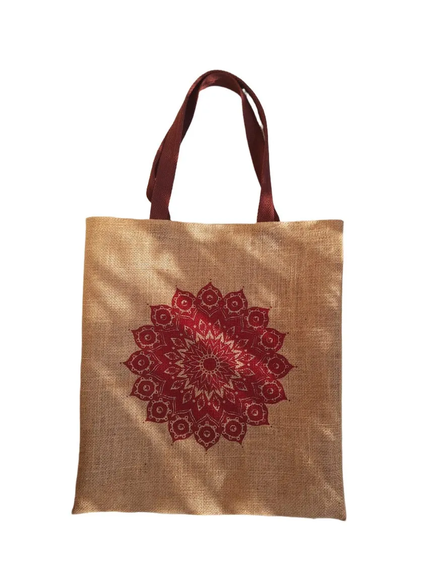 Jute Mandala Shoulder Bag