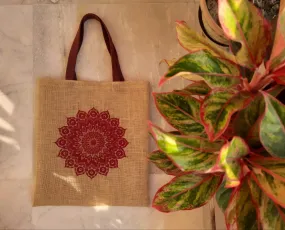 Jute Mandala Shoulder Bag