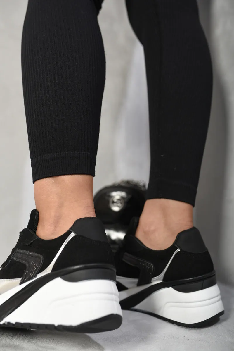 Lace Up Wedge - Glitter Detail & Comfy Style