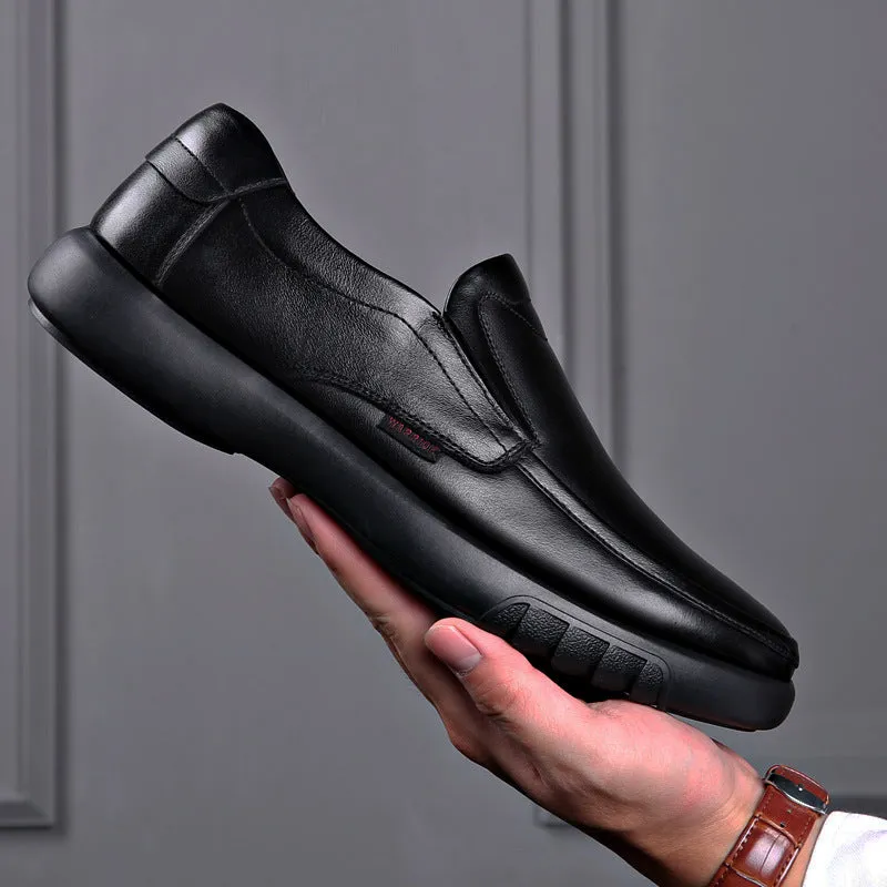 Men's casual plus size leather shoes