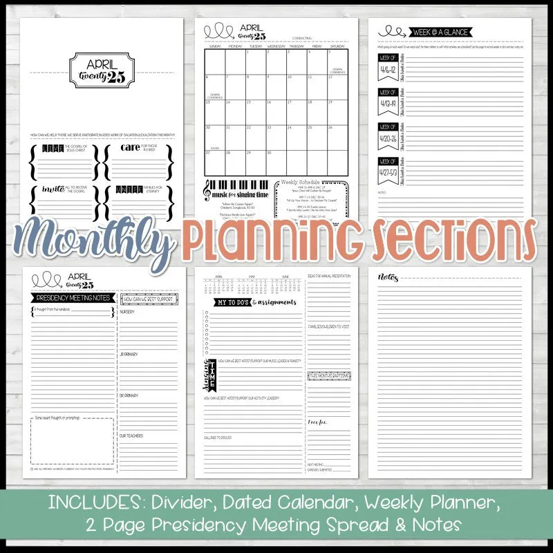 PRINT & SHIP: 2025 Primary PRESIDENCY PLANNER