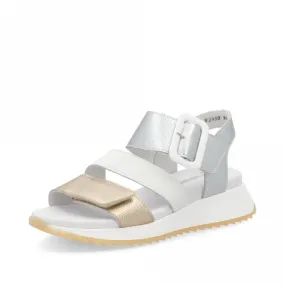 Rieker - W2950-90 - Metallic Velcro Sandals