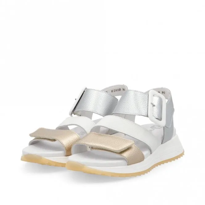 Rieker - W2950-90 - Metallic Velcro Sandals